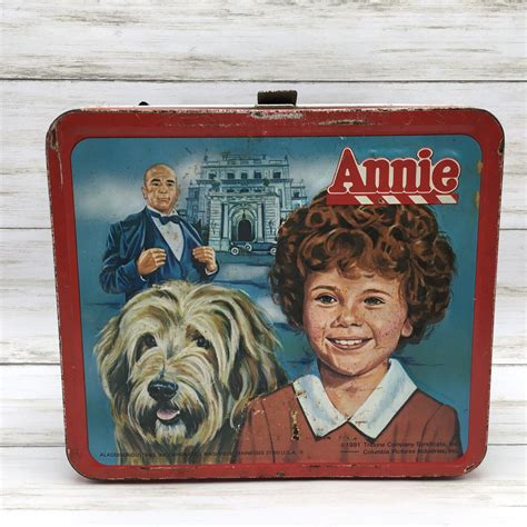 annie metal lunch box|Little Orphan Annie Vintage Metal Lunchbox by Aladdin 1981 USA.